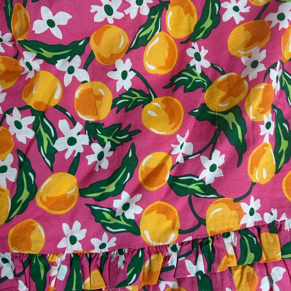 Draper James Orange Blossom Smocked Dress with Pockets Size Medium - Picture 12 of 12